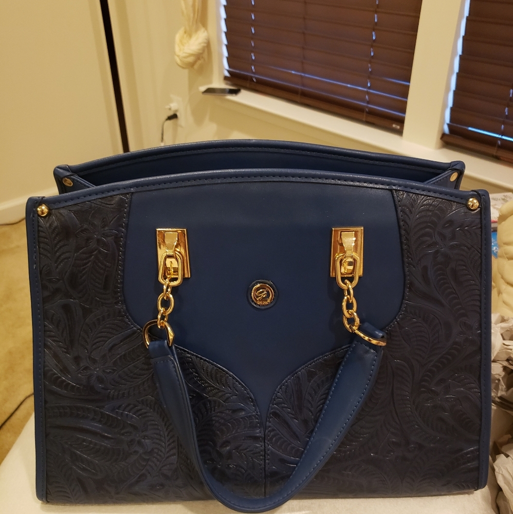 Galian Blue Leather Purse